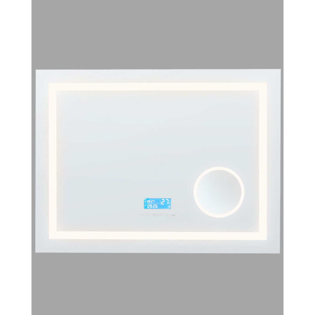 Lustro ścienne LED z głośnikiem Bluetooth 60 x 80 cm srebrne THAIX