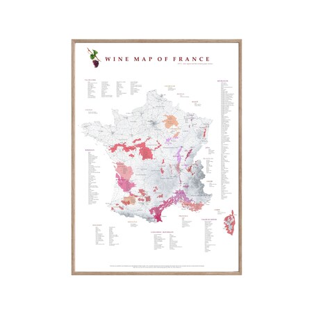 plakat FRANCJA regiony winiarskie 50x70cm
