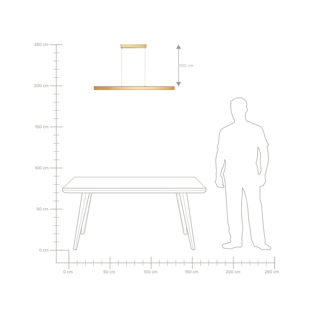 Lampa wisząca LED ARENAS Z pilotem Złoty