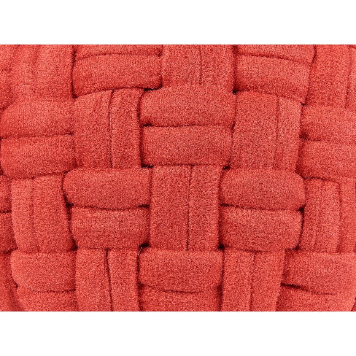 Puf welurowy 45 x 35 cm czerwony HOPA