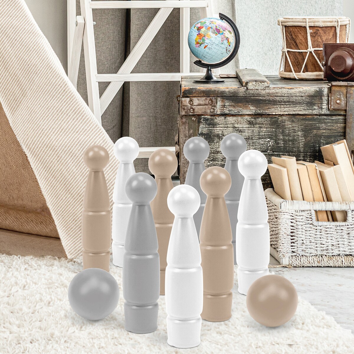 Biszkoptowa Chmurka Zestaw do gry w kręgle 11 el.