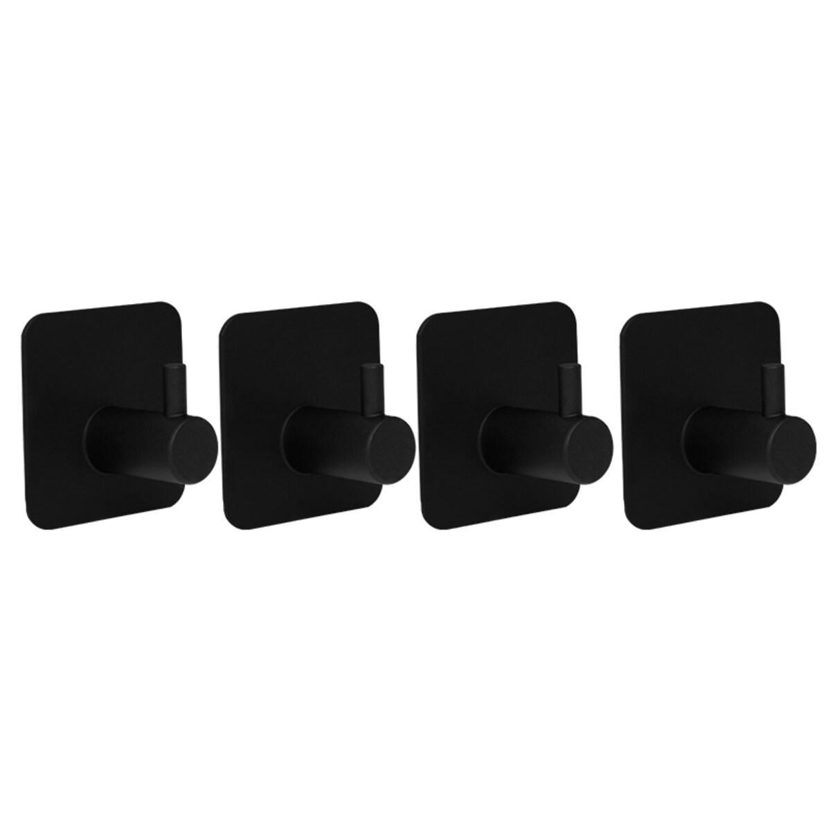 Wieszak ścienny samoprzylepny czarny komplet zestaw 4 szt.