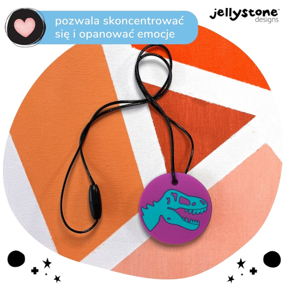Wisiorek antystresowy Dinozaur fioletowy Jellystone Designs
