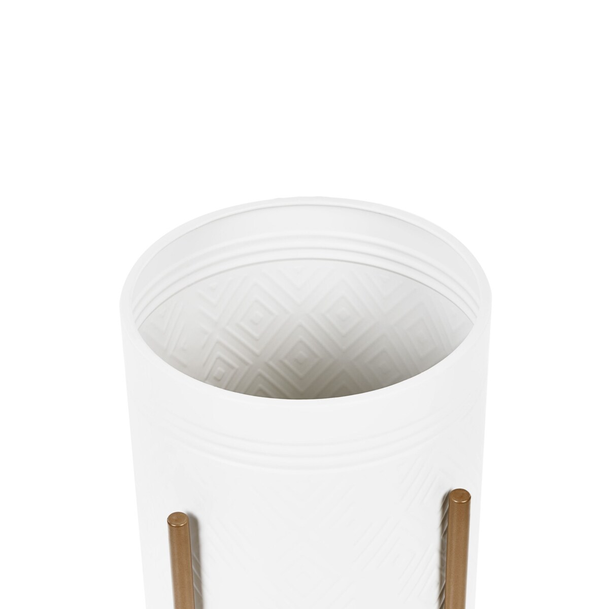 Doniczka na stojaku metalowa 31 x 31 x 45 cm biała ASTILLBE