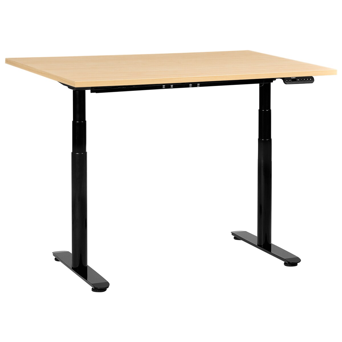 Biurko regulowane elektrycznie DESTINAS Czarny/ jasny brąz 120 cm 72 cm