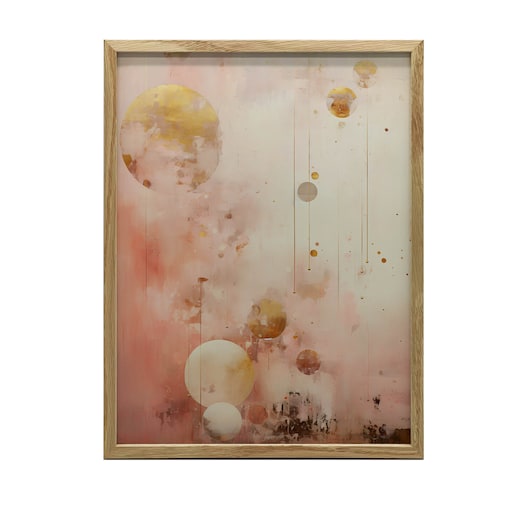 Złote Sny, 50x70 cm, rama drewniana jasny dąb, papier matowy 230 gsm