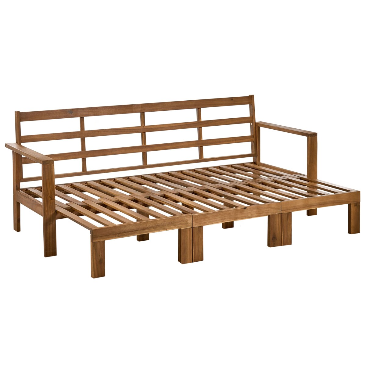 Ławka ogrodowa z poduchą ISOLELLO 190 cm Regulowana Certyfikowane drewno akacjowe Brązowy