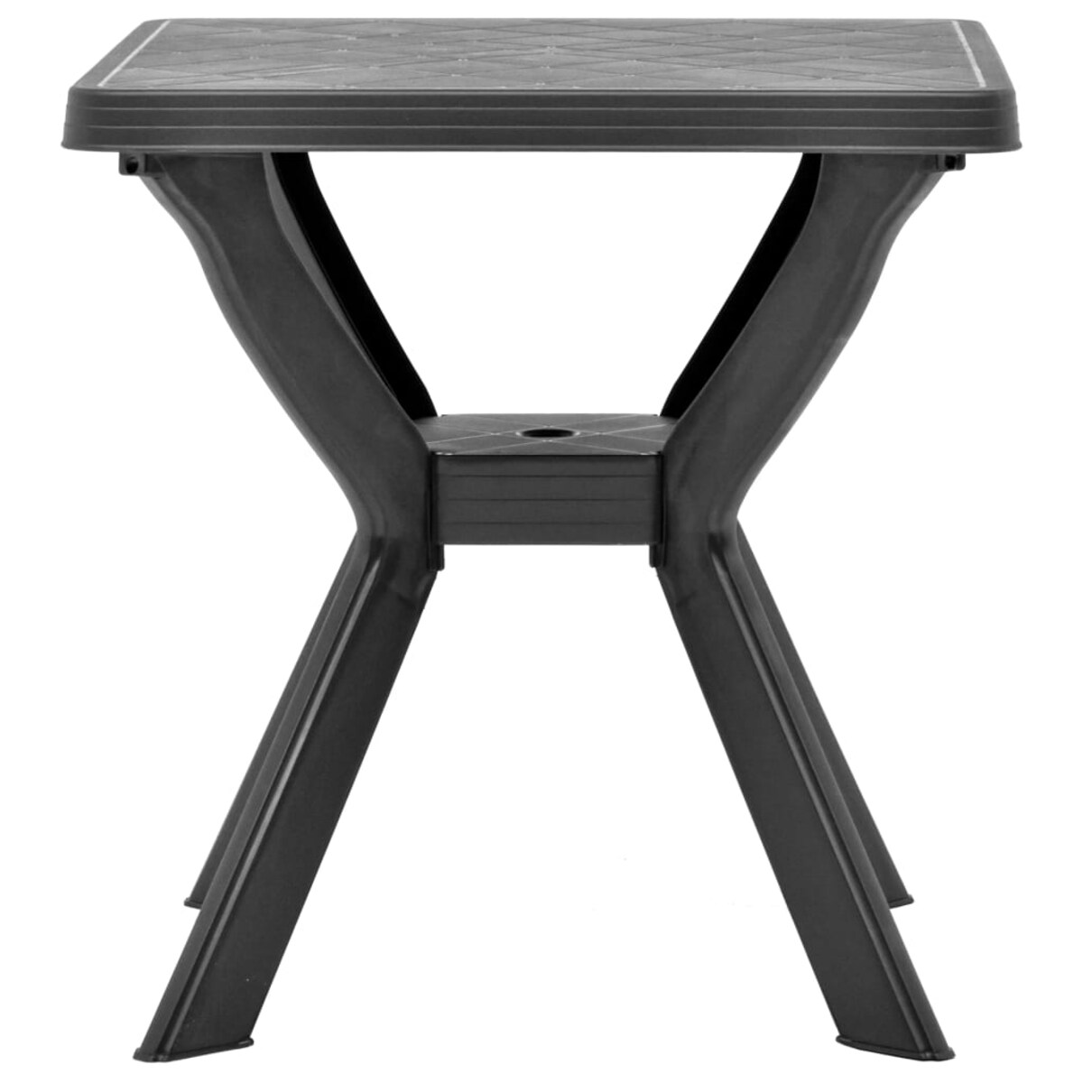 vidaXL Stolik bistro, antracytowy, 70x70x72 cm, plastikowy