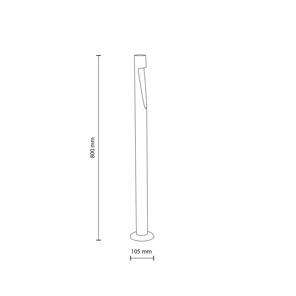 Nowoczesna lampa ogrodowa słupek LED TK Lighting SENA L 5W IP65 80 cm grafitowa