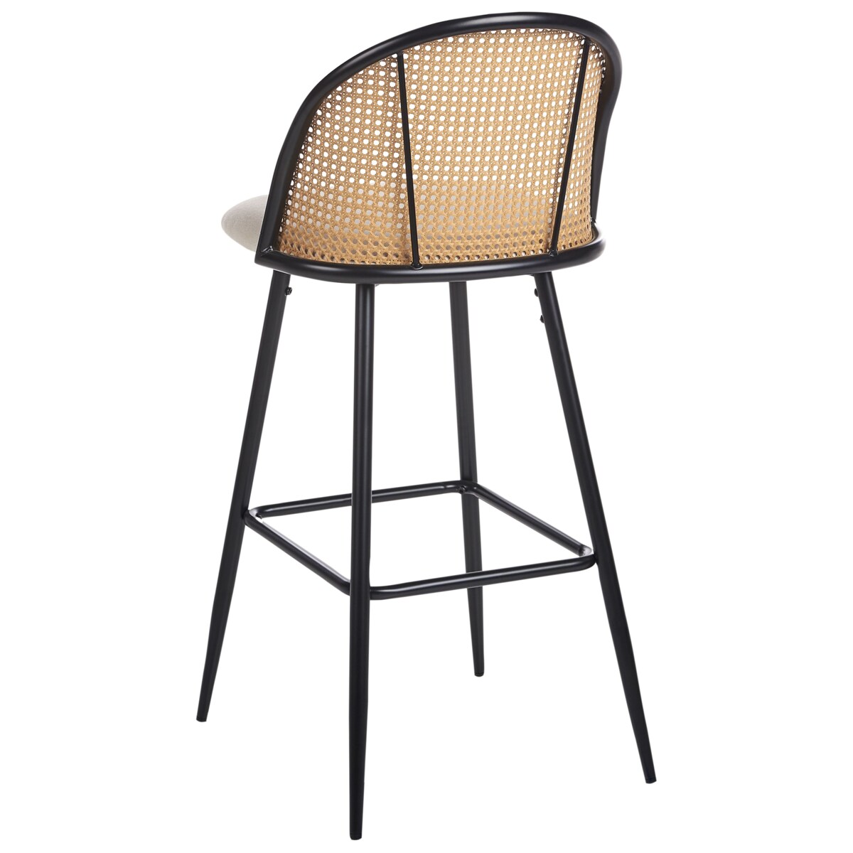 Zestaw 2 krzeseł barowych CORNELL Metal Czarny