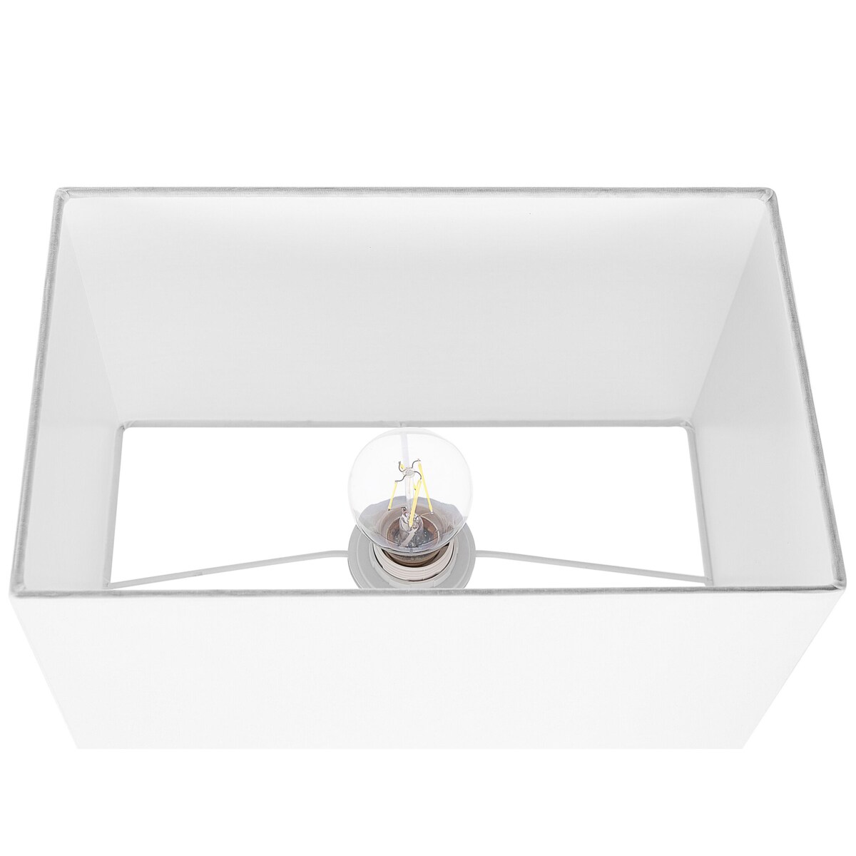 Lampa stołowa metalowa złota z białym YASUNI