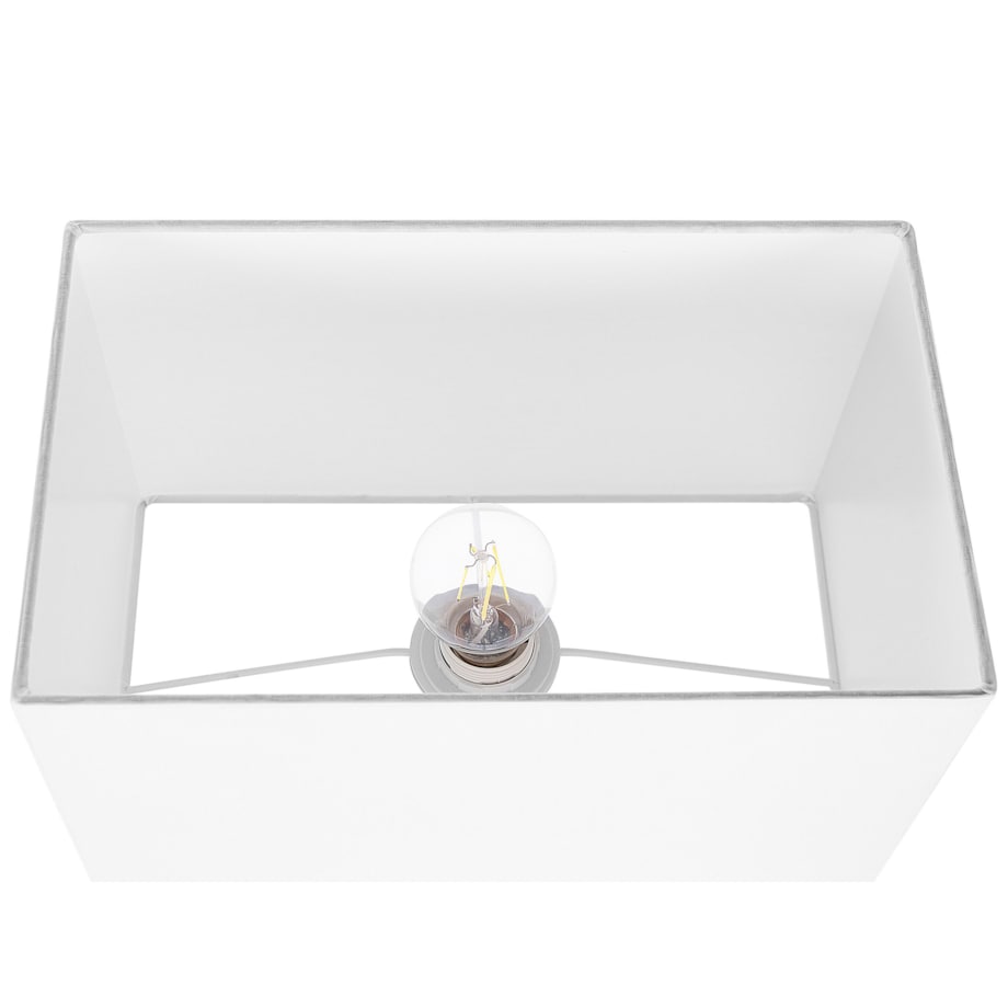 Lampa stołowa metalowa złota z białym YASUNI