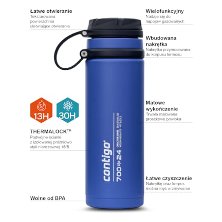 Termos/Bidon termiczny Contigo Fuse 700ml - - Niebieski