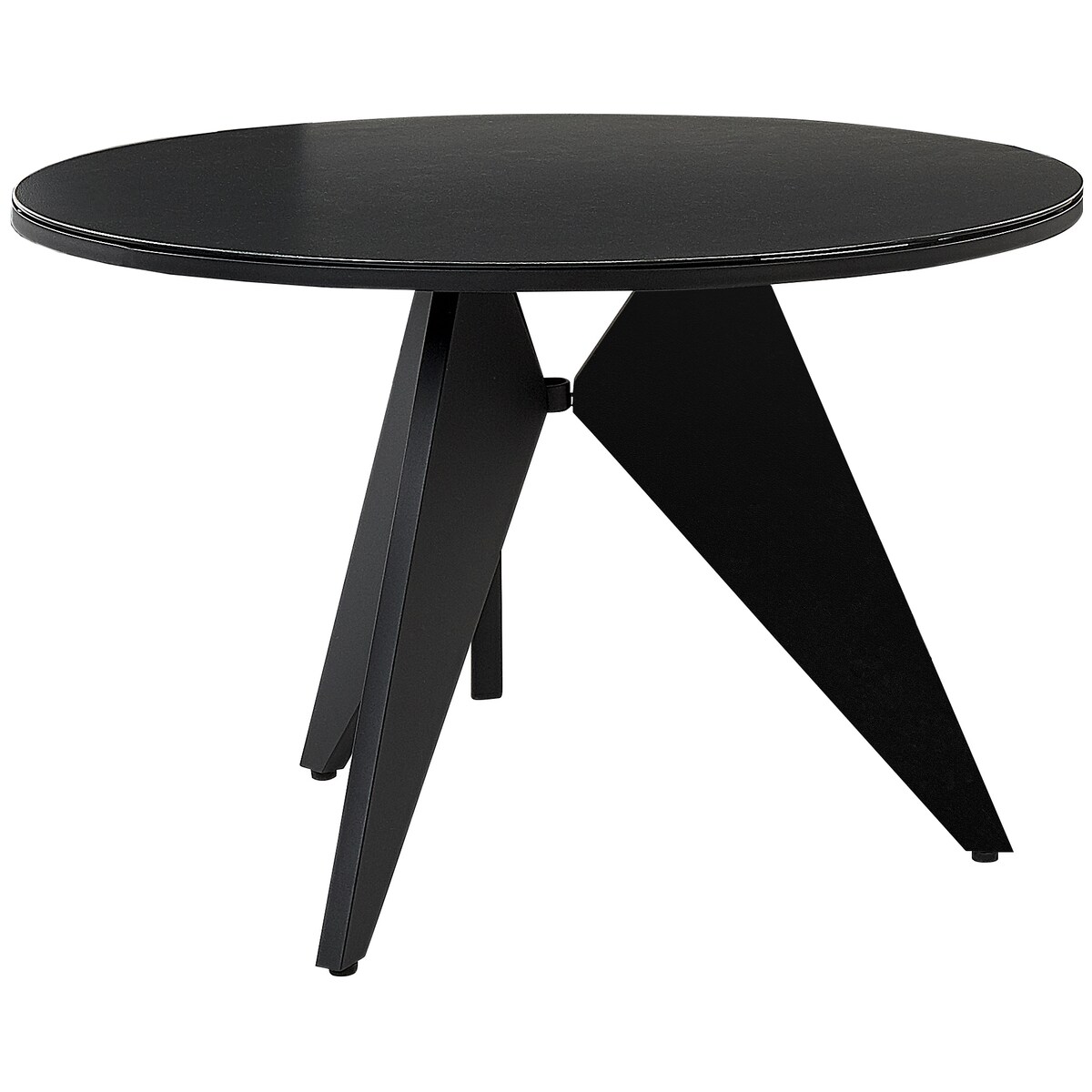 Stół ogrodowy OLMETTO 83 cm 110 cm Szkło Czarny