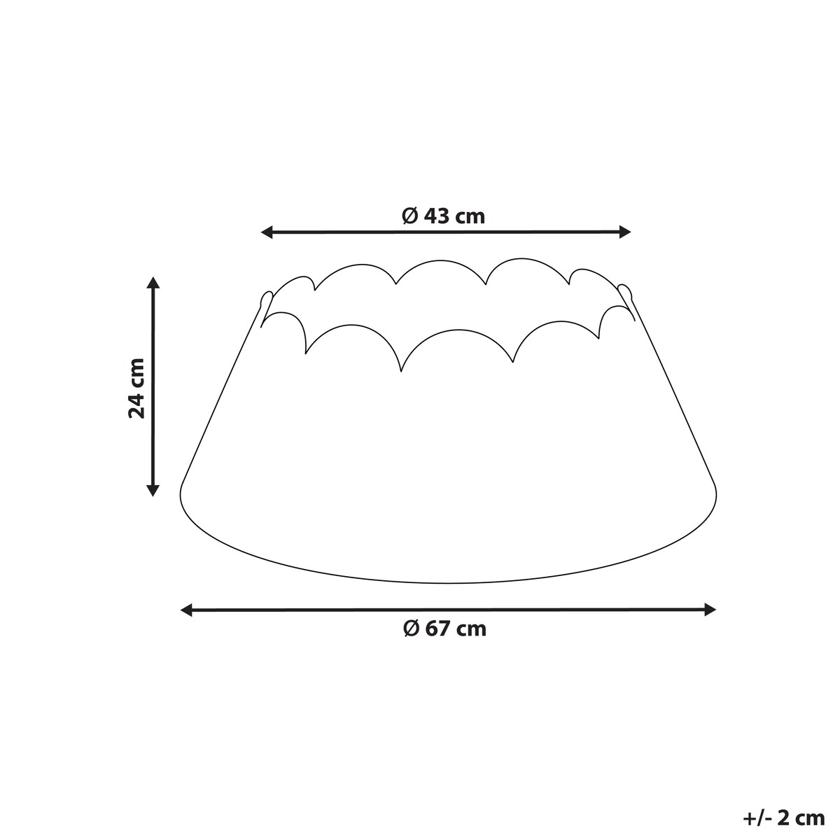 Osłonka pod choinkę GIVRE 67 cm Naturalny