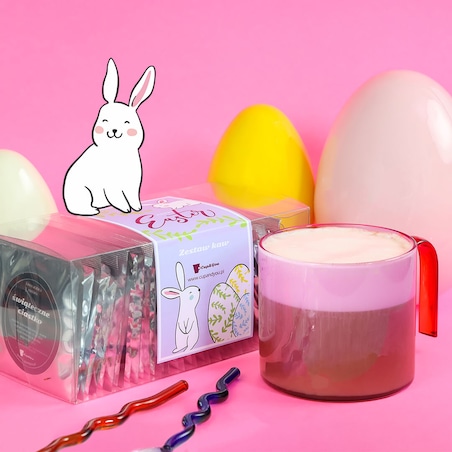 HAPPY EASTER zestaw kaw smakowych aromatyzowanych na Wielkanoc - prezent upominek na zajączka święta wielkanocne dla niej niego mamy taty siostry