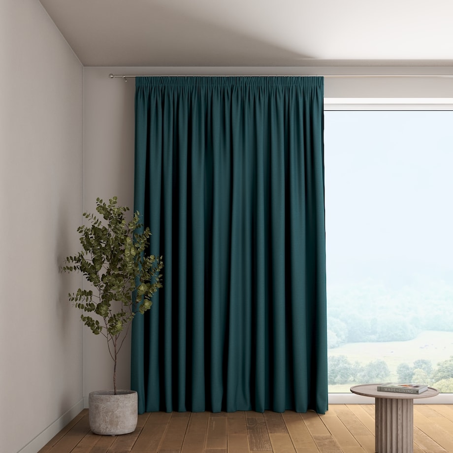 Zasłona na taśmie marszczącej 1 szt. 130x245 niebieski