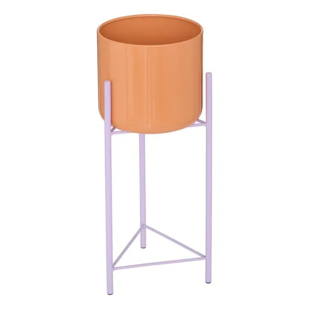 Komplet kwietników metalowych, pomarńczowo-liliowe, Pool