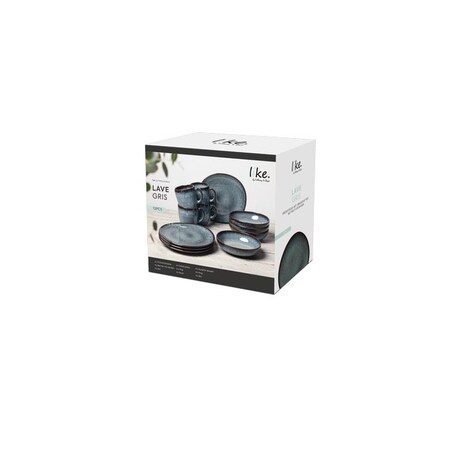Zestaw śniadaniowy dla 4 osób Lave Gris, 12 el, Villeroy & Boch