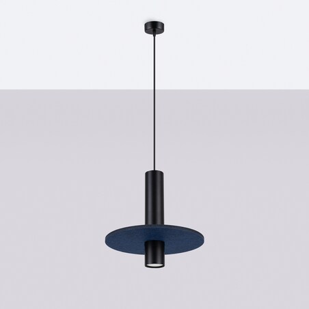 Lampa wisząca PELTA 1 czarna/granatowa