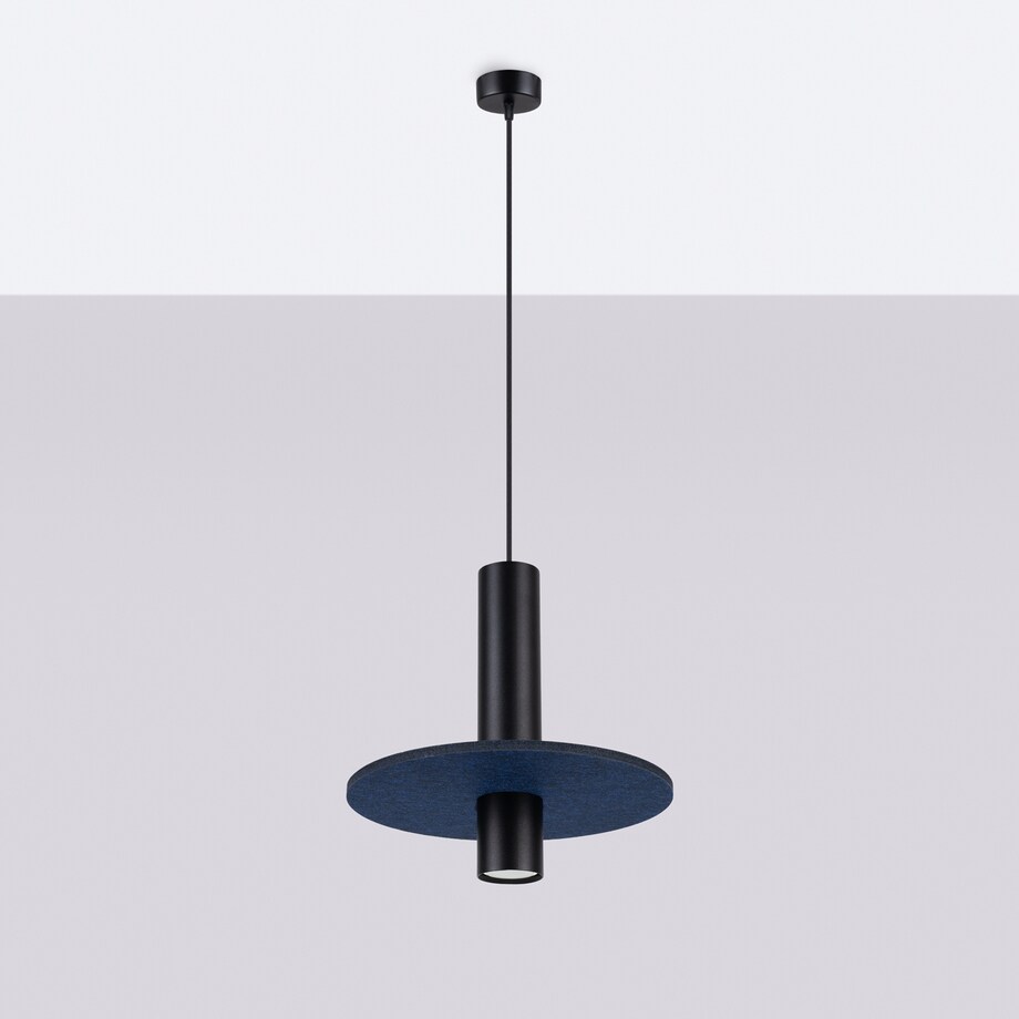 Lampa wisząca PELTA 1 czarna/granatowa