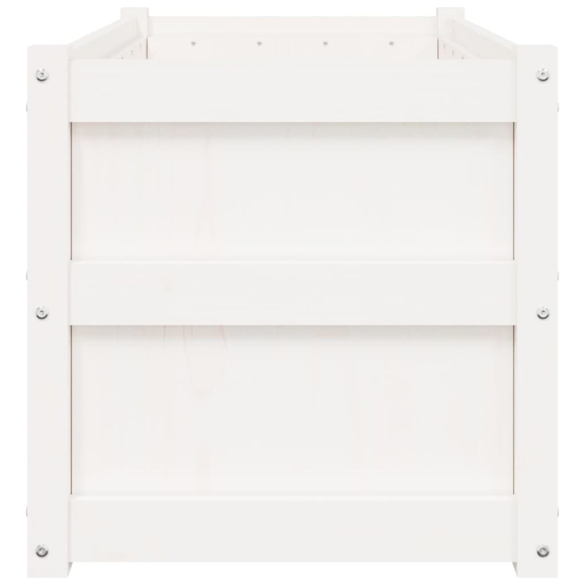 vidaXL Donica ogrodowa, biała, 90x50x50 cm, lite drewno sosnowe