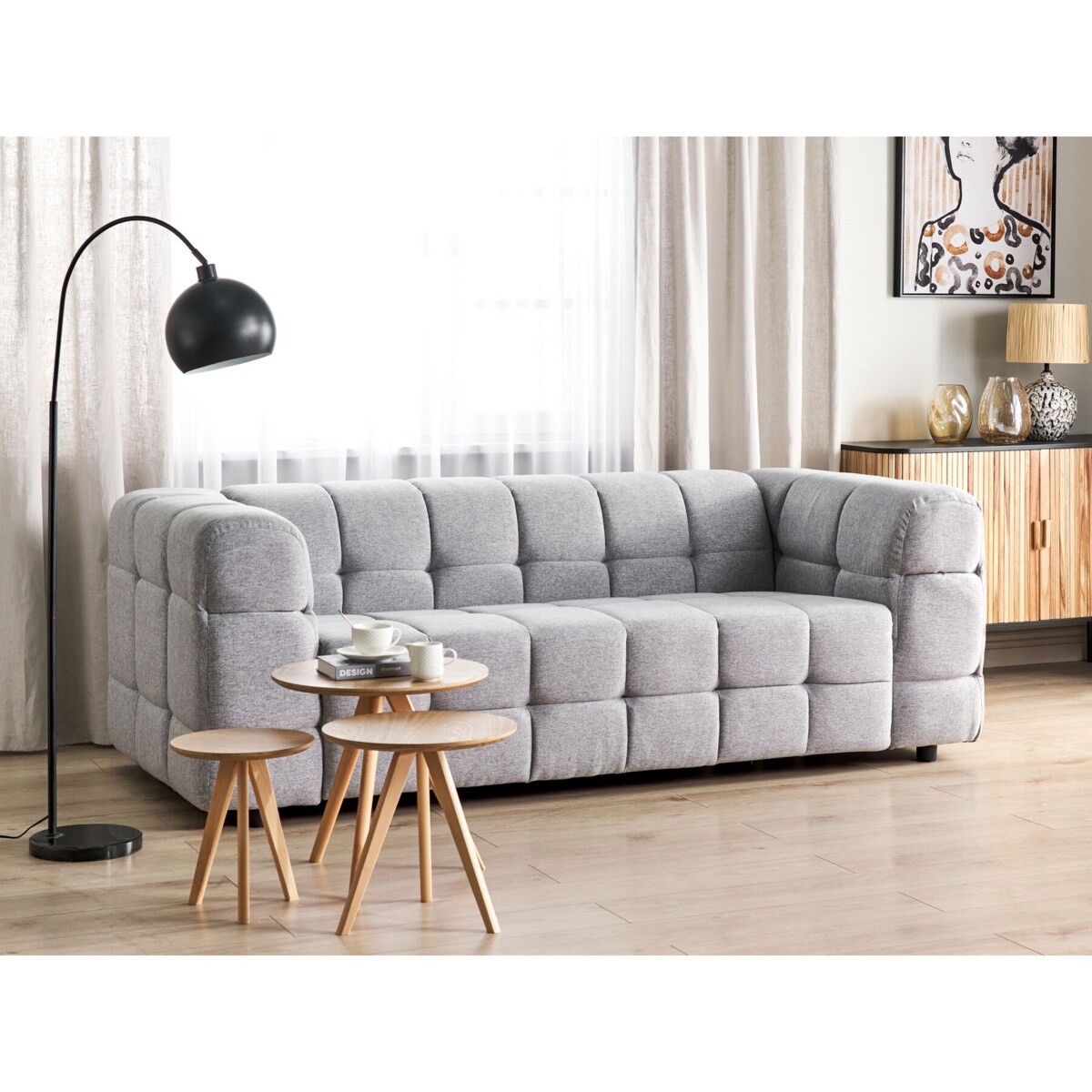 Sofa 3-osobowa szara MULLOLA