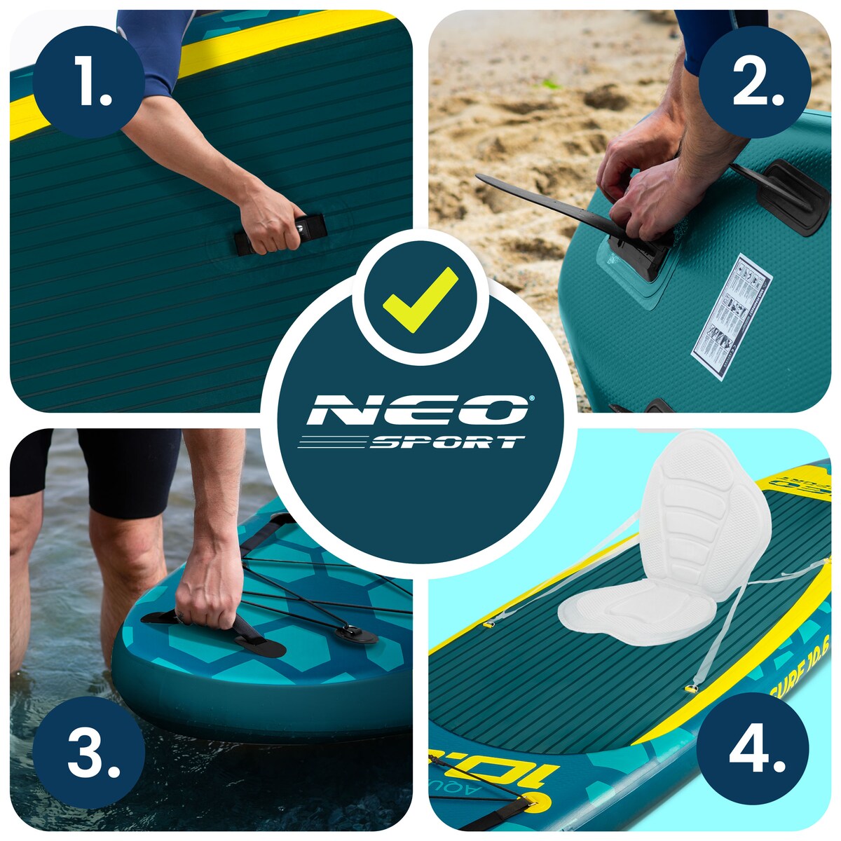 Deska SUP do pływania pompowana Paddle Aquasurf 320cm Neo-Sport