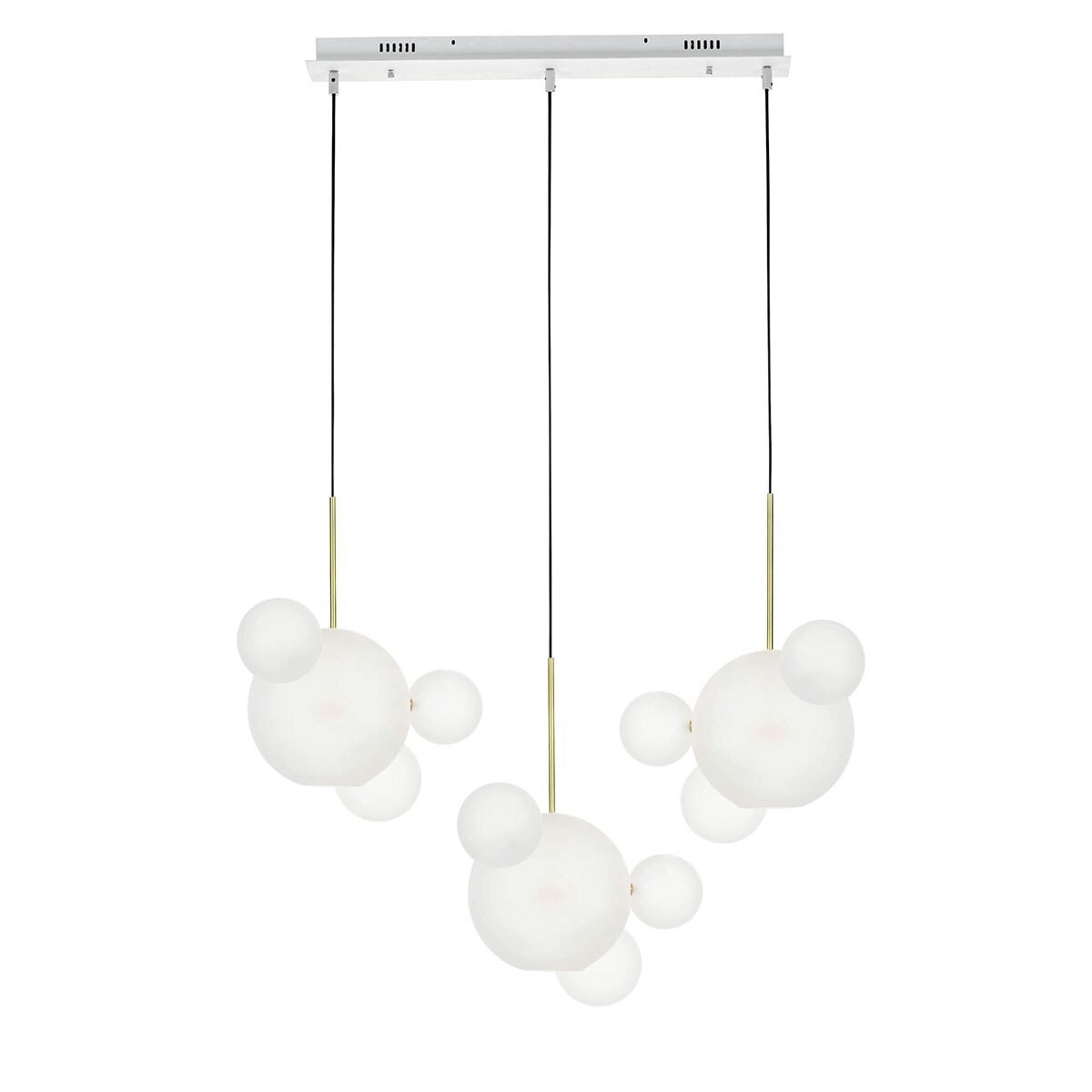 MOOSEE lampa wisząca CAPRI LINE 3 złota / biała - 180 LED, aluminium, szkło