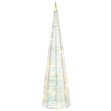 Zestaw 3 dekoracji świątecznych LED SONDER Choinka 40/60/80 cm Biały