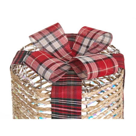 Zestaw 3 dekoracji świątecznych LED VEJLEN Prezenty świąteczne 20/25/30 cm Beżowy