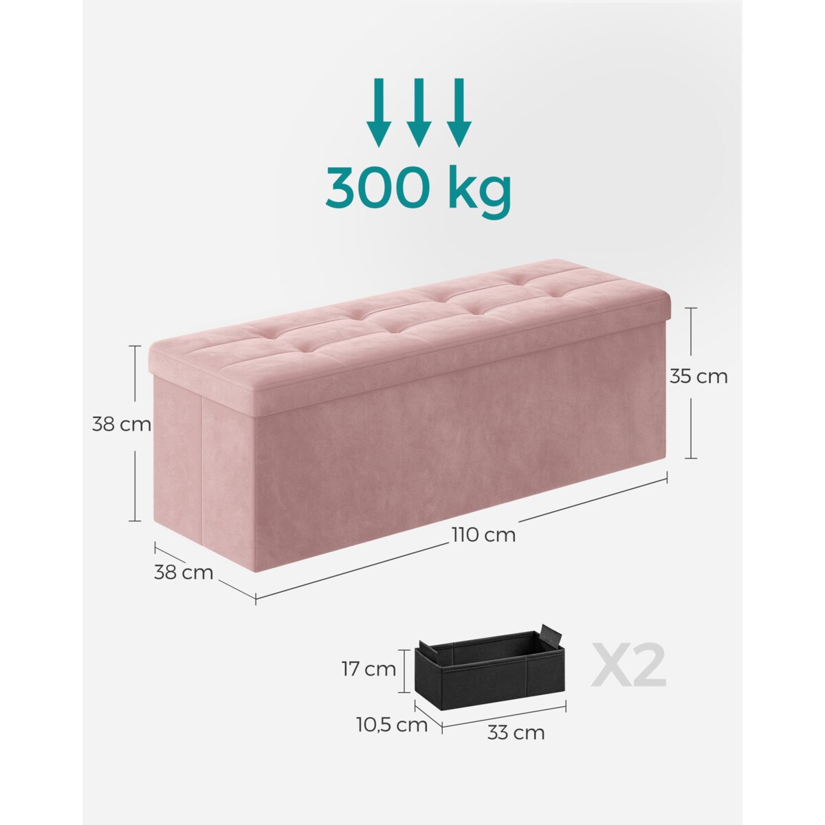 Pufa Siedzisko do sypialni pokoju przedpokoju Pastelowy Róż