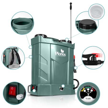 Opryskiwacz akumulatorowy Plonos PL-602 plecakowy elektryczny 16L 460201