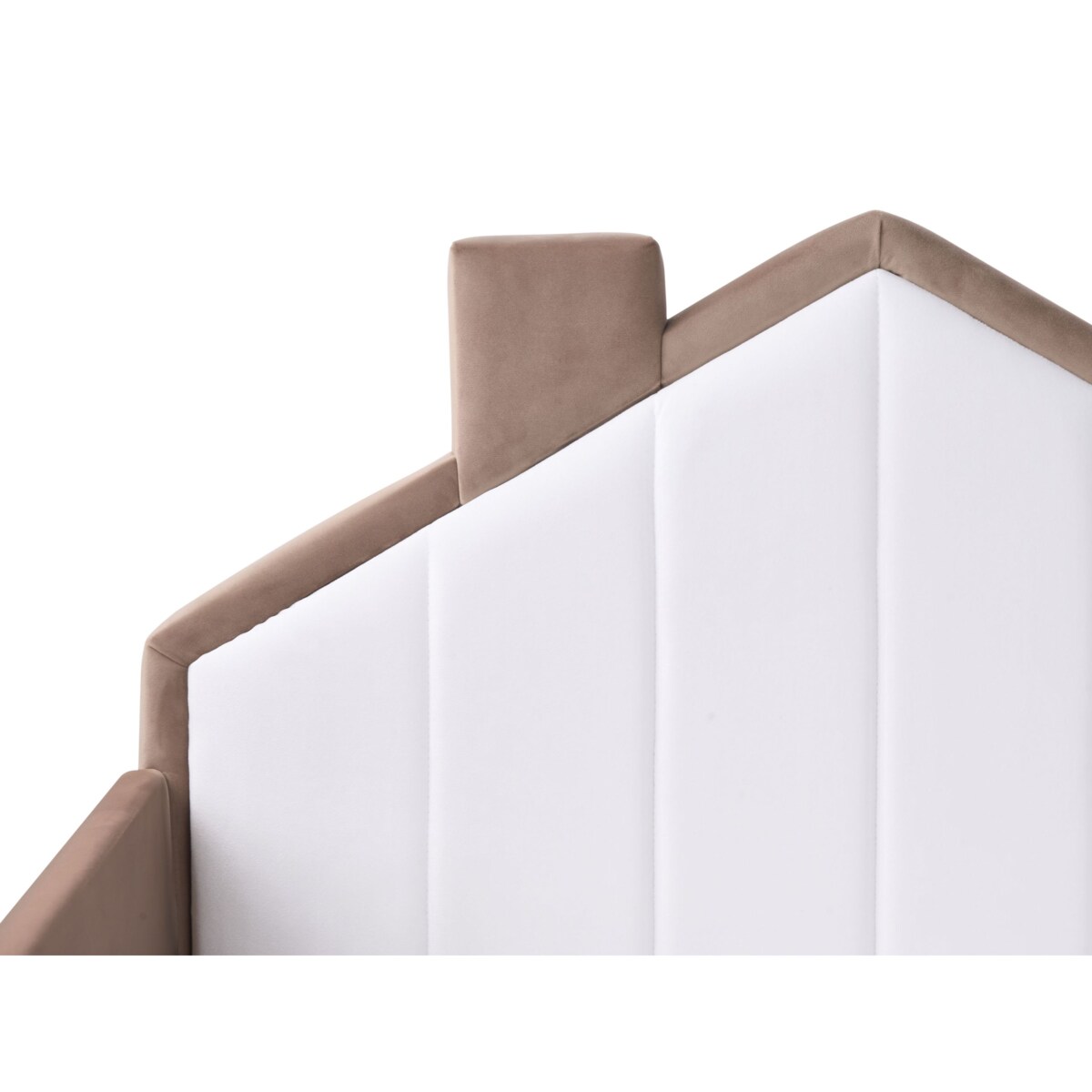 Łóżko Welur KERVAN 90 x 200 cm Brązowy