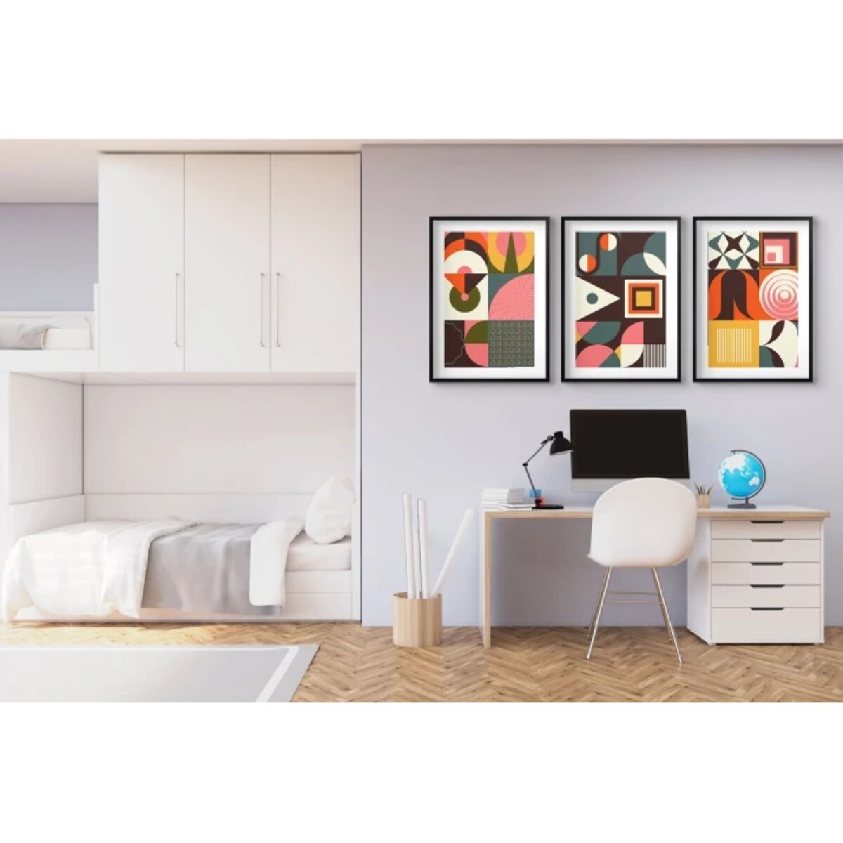 Plakaty na ścianę z ramkami Nowoczesne obrazy ścienne Geometria Abstrakcja