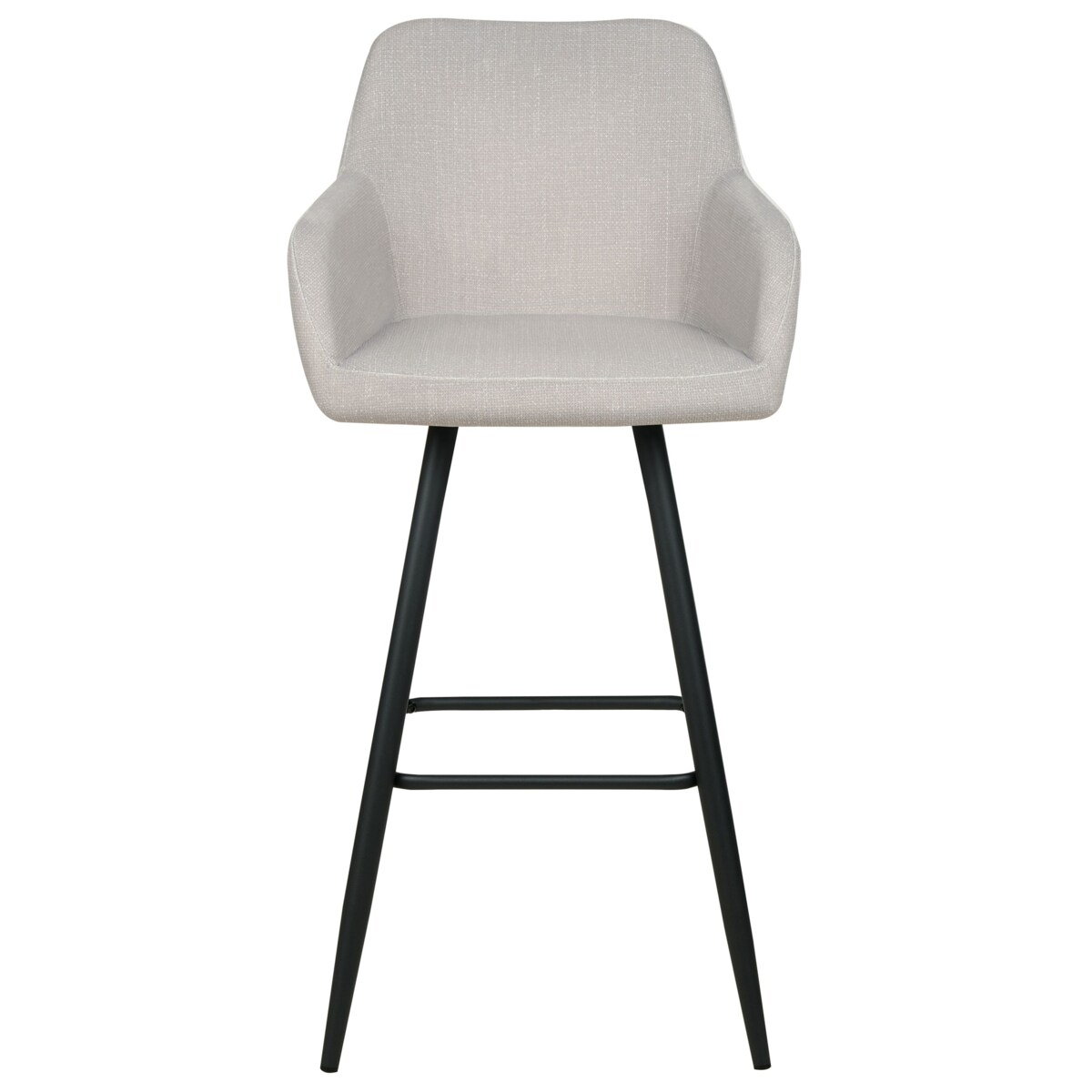 Zestaw 2 krzeseł barowych welurowy beżowoszary CASMALIA