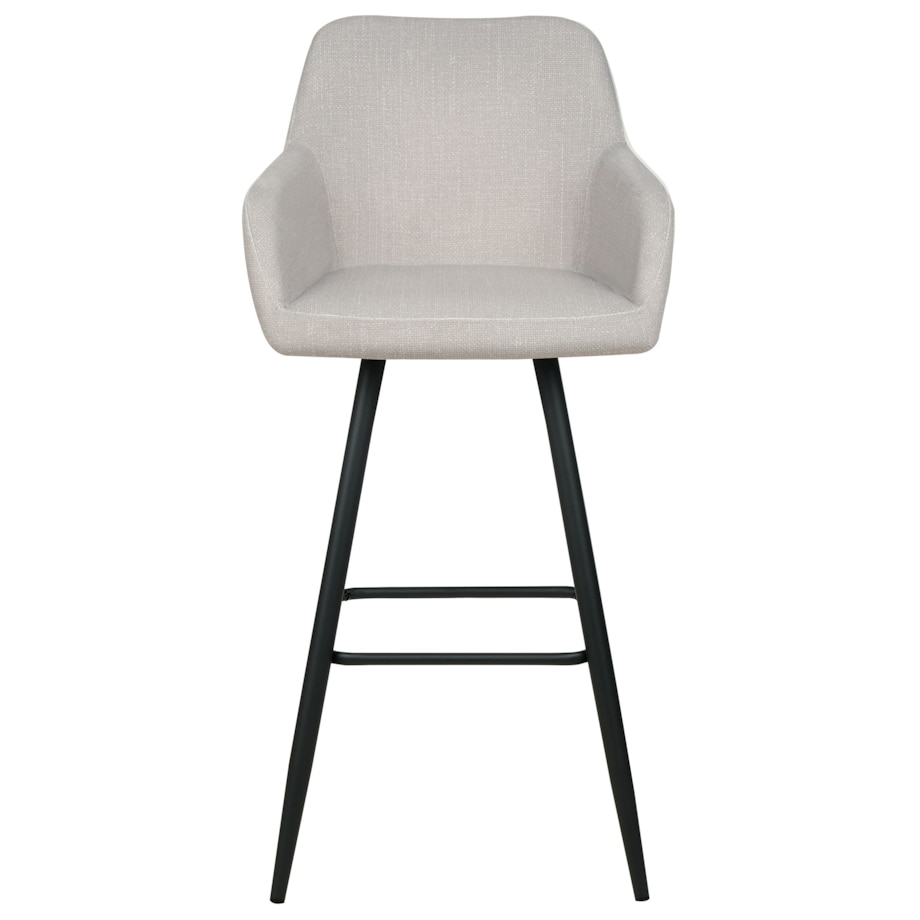 Zestaw 2 krzeseł barowych welurowy beżowoszary CASMALIA