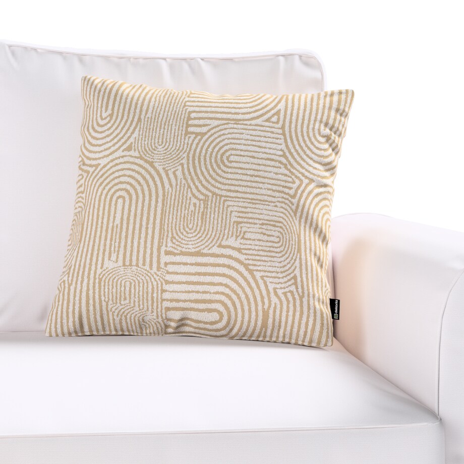 Poszewka Wera na poduszkę 45x45 beżowe łuki na kremowym tle