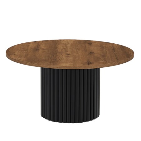 Okrągły stolik kawowy Riko średnica blatu 58cm -dąb lefkas ciemny