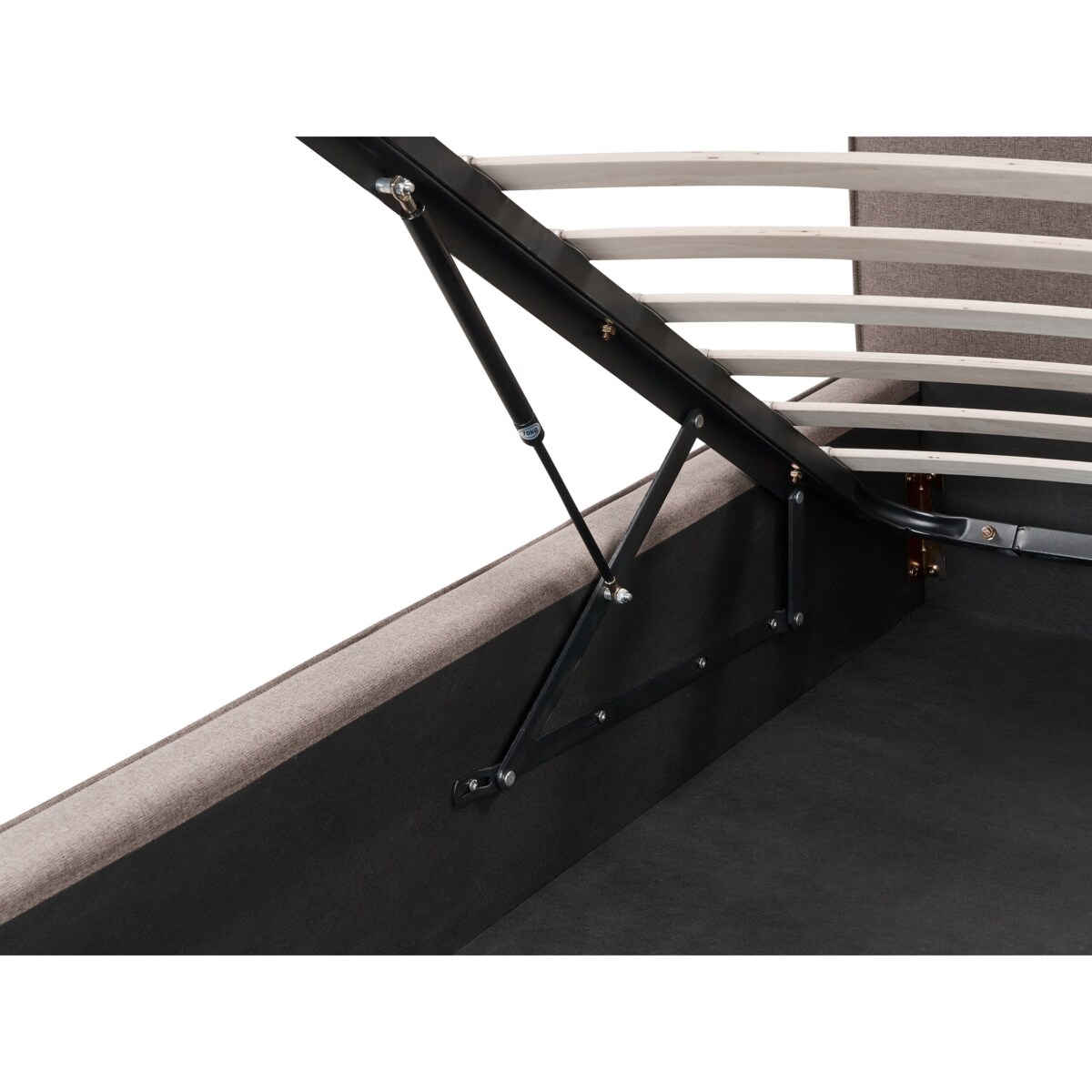 Łóżko z pojemnikiem MOISSAC 180 x 200 cm Beżowoszary