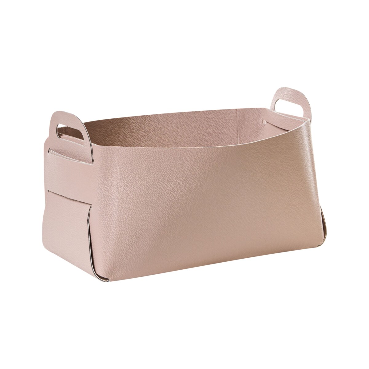 Zestaw 2 koszy NUZI Ekoskóra Pastelowy róż