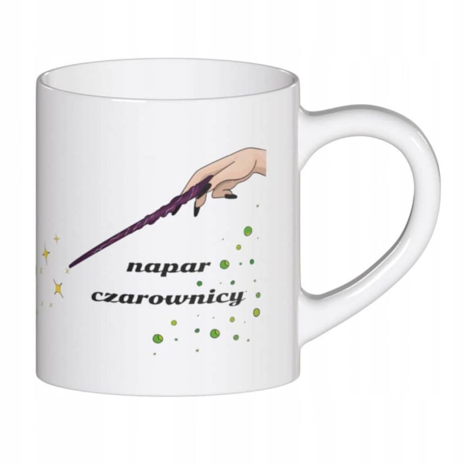 Ceramiczny kubek z uchwytem NAPAR CZAROWNICY do kawy herbaty czekolady 250ml - prezent upominek na Halloween dla kobiety żony mamy teściowej dziewczyny koleżanki