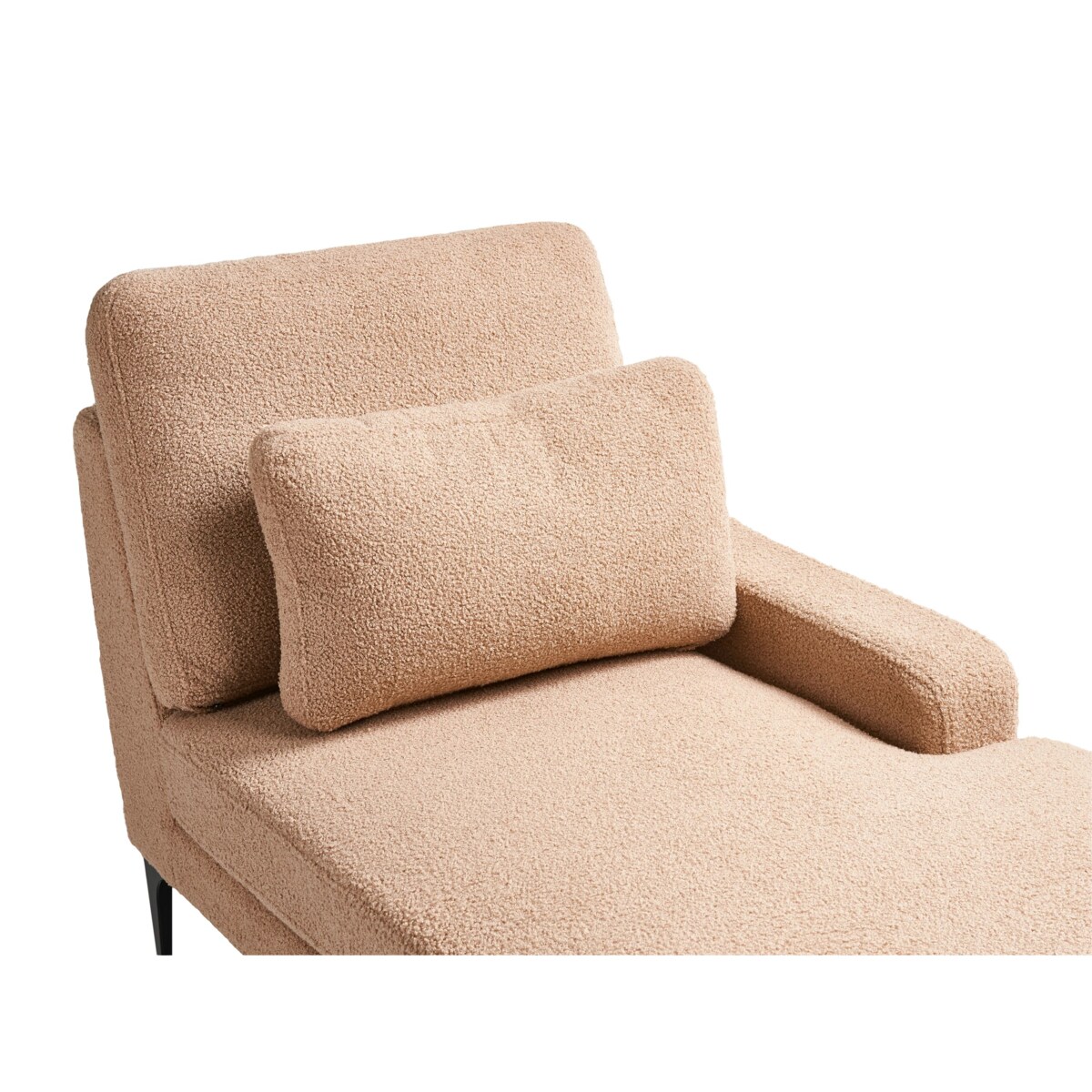 Szezlong boucle lewostronny piaskowy EWRON