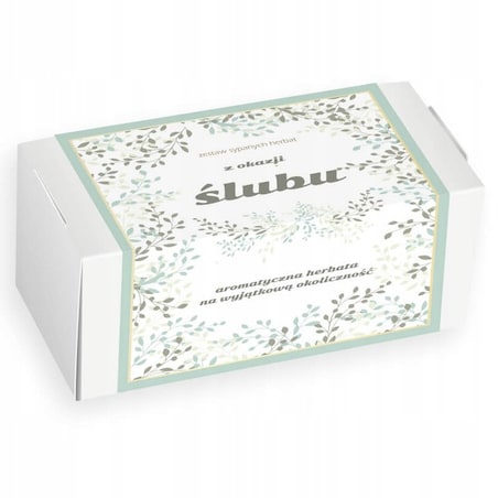 Zestaw prezentowy upominkowy z okazji ŚLUBU WESELA ROCZNICY - 20 różnych herbat sypanych na prezent upominek dla NOWOŻEŃCÓW PARY MŁODEJ