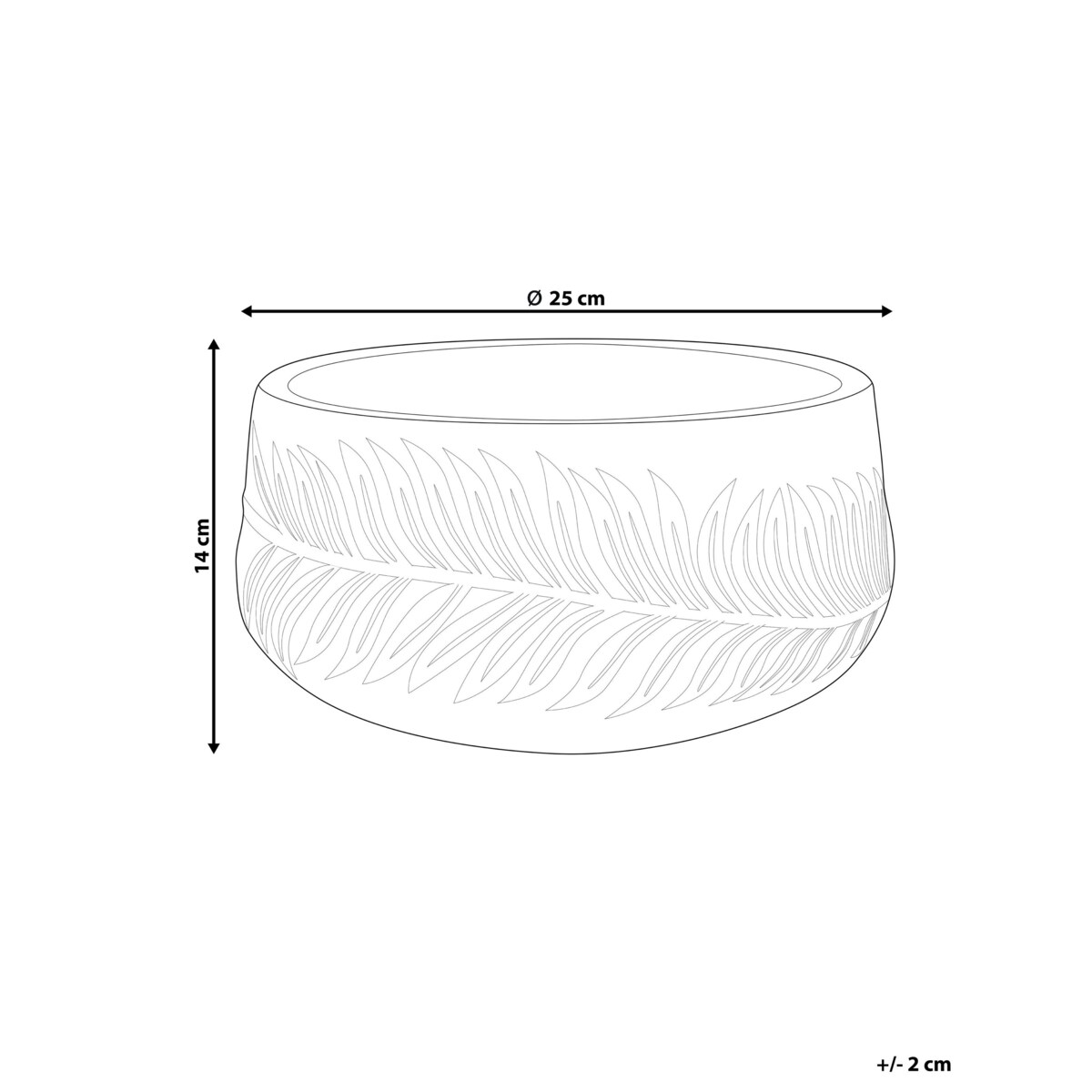 Doniczka FTERO 25 cm Szary