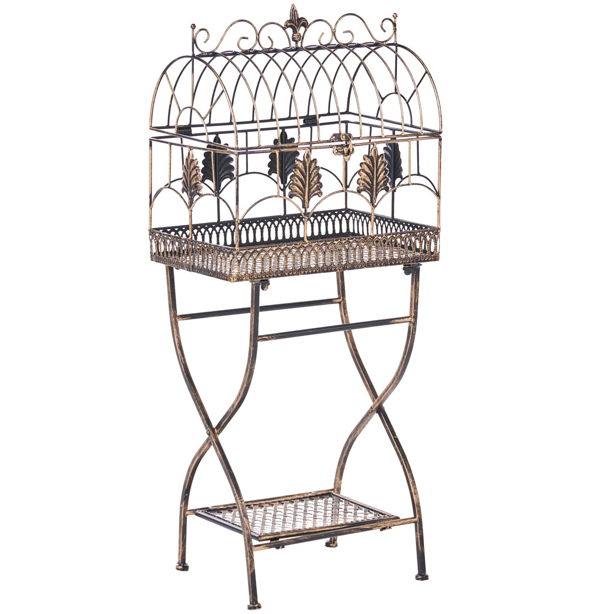 Zestaw 2 regałów z półkami SICILY Metal 122/90 cm 43/37 cm Czarny