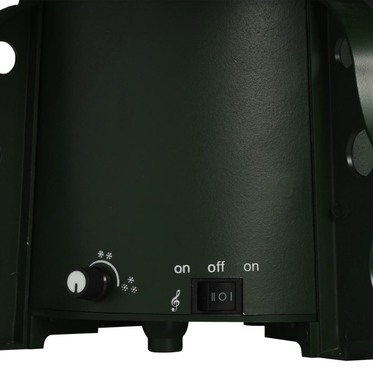 vidaXL Choinka sypiąca śniegiem, podstawa parasolowa, zielona, 140 cm