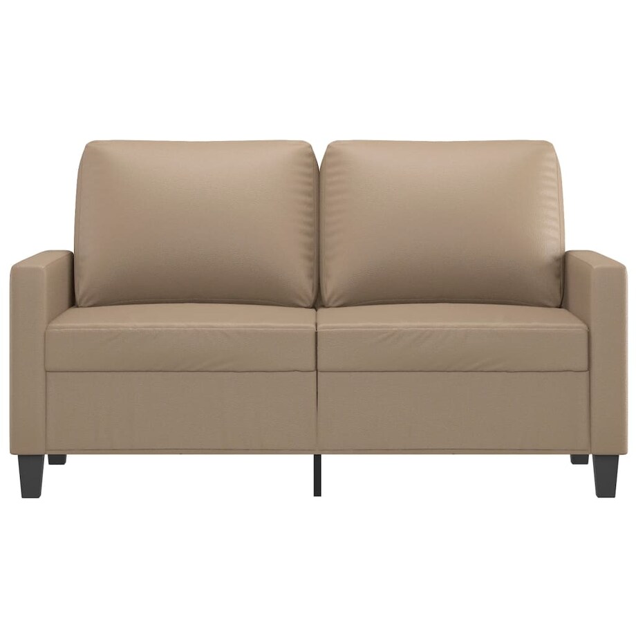 vidaXL 2-osobowa sofa, kolor cappuccino, 120 cm, sztuczna skóra