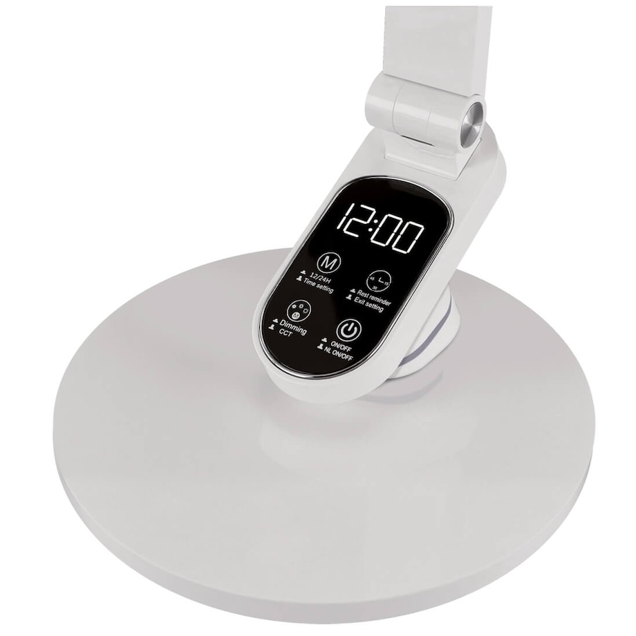 Lampka biurkowa Ragas 04171 Ideus z zegarem regulowana LED 9W biała