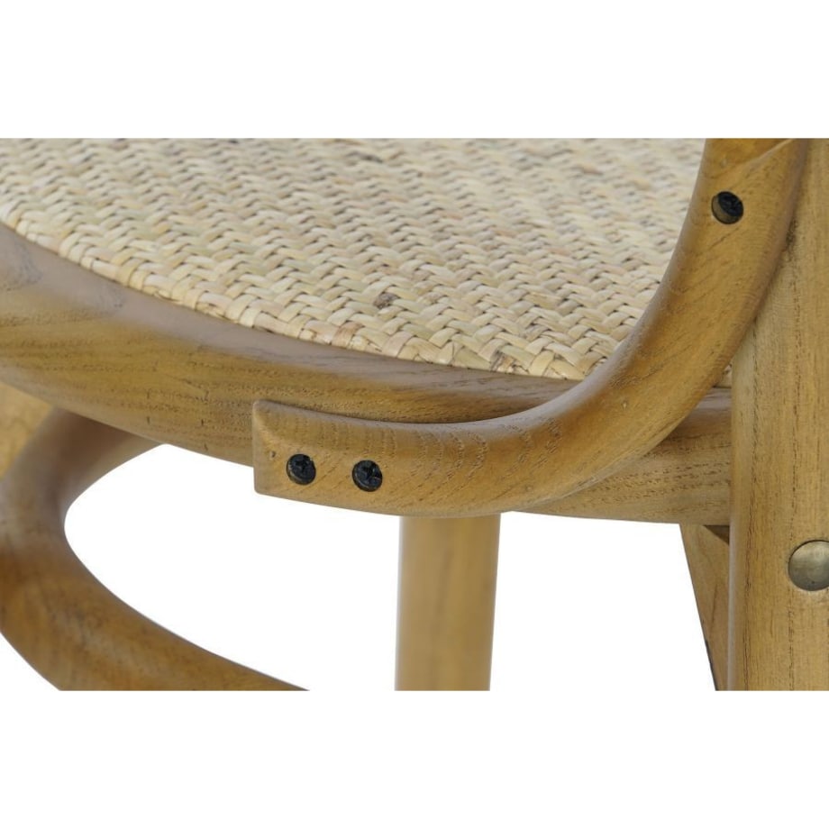 Krzesło rattanowe wiązowe NIKKI 84,5x44x45 cm brązowe